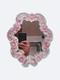 Pink Murano Glass Mirror With Pink Flower Ornament Handmade In Italy Glass Art