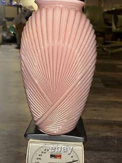 Pink Post Modern Glass Art Deco Style Vase