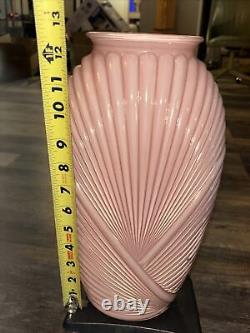 Pink Post Modern Glass Art Deco Style Vase