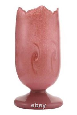 Pink Scottish VASART Glass TULIP LAMP 10 5/8 (27cm) Tall