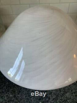 Pink Swirl Glass Mushroom Lamp Large 16 Art
