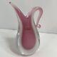 Pink and White Sommerso Murano Vase By Oball Itallian Art Glass See Pictures