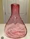 Pink art glass vase, potentially from the Kosta Boda Fidji series