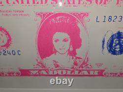 Pop Art Madollar Pink 1$ Ltd Edition Screen Print Mrs Guy Ritchie By Brian Jones