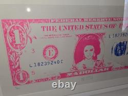 Pop Art Madollar Pink 1$ Ltd Edition Screen Print Mrs Guy Ritchie By Brian Jones