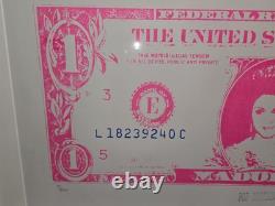 Pop Art Madollar Pink 1$ Ltd Edition Screen Print Mrs Guy Ritchie By Brian Jones