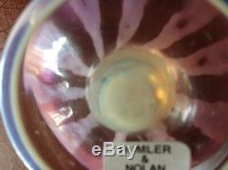 RARE ANTIQUE AUTHENTIC SIGNED Pink Pastel TIFFANY FAVRILE GLASS COMPOTE L. C. T