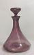 RARE Isle of Wight Studio Glass Pink AZURENE Bottle / Decanter Bolt Flame Mark