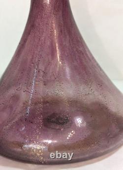RARE Isle of Wight Studio Glass Pink AZURENE Bottle / Decanter Bolt Flame Mark