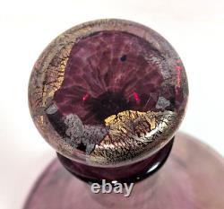 RARE Isle of Wight Studio Glass Pink AZURENE Bottle / Decanter Bolt Flame Mark