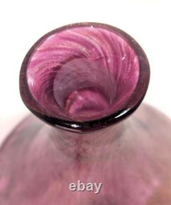 RARE Isle of Wight Studio Glass Pink AZURENE Bottle / Decanter Bolt Flame Mark
