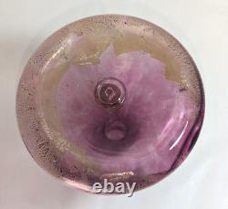 RARE Isle of Wight Studio Glass Pink AZURENE Bottle / Decanter Bolt Flame Mark