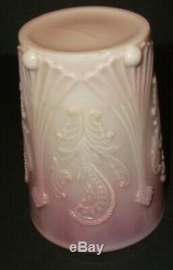 RARE Northwood / Dugan Inverted Fan & Feather PINK slag Pitcher & 4 Glass Set