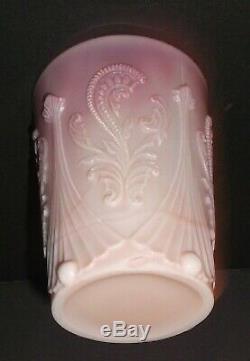 RARE Northwood / Dugan Inverted Fan & Feather PINK slag Pitcher & 4 Glass Set