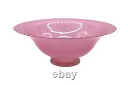 RARE Steuben Art Glass Pink Rosaline Centerpiece Bowl