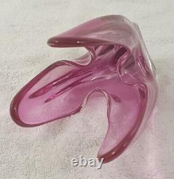 RETRO MURANO GLASS VINTAGE SOMMERSO BOWL 60s SEGUSO POLI BARBINI VENINI PINK