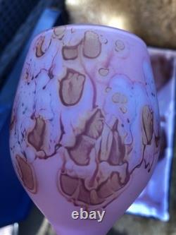 RONA Pink Indigo Frosted Flutes Glasses Boxed Special Unique