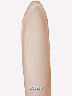 Rare 20.5 Tall Viking Art Glass Epic Six Petal Swung Vase Pink Satin Frost