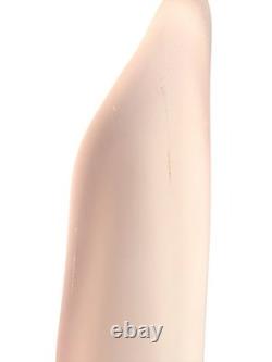 Rare 20.5 Tall Viking Art Glass Epic Six Petal Swung Vase Pink Satin Frost
