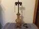 Rare Antique Carder/Steuben Pink Acid Cut-Back 20'' Working Table Lamp. Must See