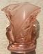 Rare Brockwitz Art Deco Pink Glass'Parakeet' Bird Vase
