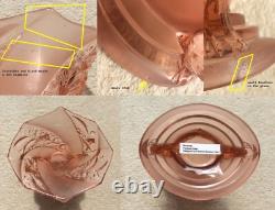 Rare Brockwitz Art Deco Pink Glass'Parakeet' Bird Vase