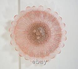 Rare Flower Ceiling Lamp Murano Art Glass pink color