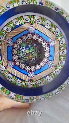 Rare L. E. PERTHSHIRE Millefiori MAGNUM CUSHION 1976 Paperweight- No 45/300