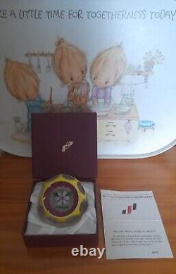 Rare L. E. PERTHSHIRE TRIPLE OVERLAY FLOWER 1977 Paperweight-No 220