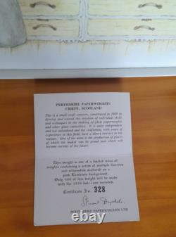 Rare Limited Edition PERTHSHIRE UPSET LATTICINIO PINK 1976 Paperweight