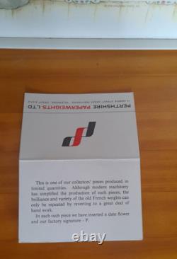 Rare Limited Edition PERTHSHIRE UPSET LATTICINIO PINK 1976 Paperweight