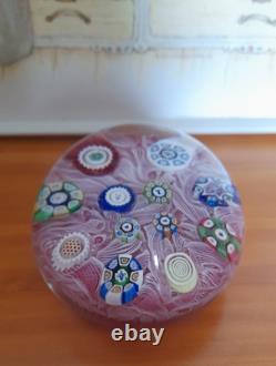 Rare Limited Edition PERTHSHIRE UPSET LATTICINIO PINK 1976 Paperweight