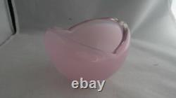 Rare Mid-Century Kaj Franck For Iittala Hauen Leuat Pink Art Glass Vase Signed