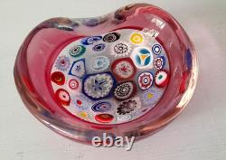 Rare Murano Incalmo Murrines / millefiori A. Seguso Glass Kidney Bowl c. 1950 Rare Murano Incalmo Murrines / millefiori A. Seguso Glass Kidney Bowl c. 1950
