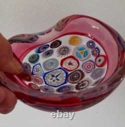 Rare Murano Incalmo Murrines / millefiori A. Seguso Glass Kidney Bowl c. 1950 Rare Murano Incalmo Murrines / millefiori A. Seguso Glass Kidney Bowl c. 1950