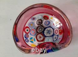 Rare Murano Incalmo Murrines / millefiori A. Seguso Glass Kidney Bowl c. 1950 Rare Murano Incalmo Murrines / millefiori A. Seguso Glass Kidney Bowl c. 1950