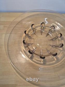 Rare Original Art Deco Glass Bowl Signed Verlys Antique 1930s Large Size