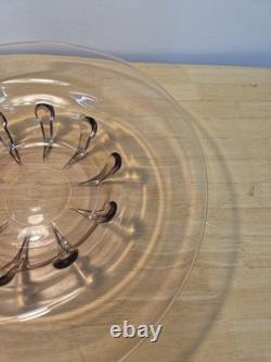 Rare Original Art Deco Glass Bowl Signed Verlys Antique 1930s Large Size