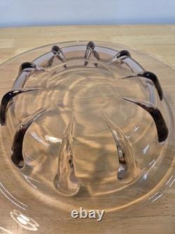 Rare Original Art Deco Glass Bowl Signed Verlys Antique 1930s Large Size