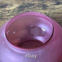 Rare Pilgrem Kelsey Murphy Glass Bowl with Carved Black Cameo Butterfly Lid
