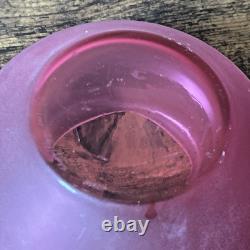 Rare Pilgrem Kelsey Murphy Glass Bowl with Carved Black Cameo Butterfly Lid