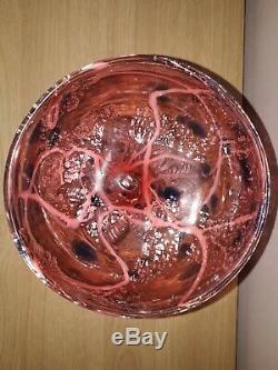 Rare Salviati Barovier Fratelli Toso Pink Silver Venetian Dragon Serpent Glass