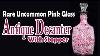 Rare Uncommon Pink Glass Genuine Antique Decanter With Stopper I31 46