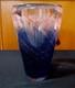 Rare Vintage 1989 Michael Nourot Handblown Purple Pink Swirl Art Glass Vase
