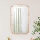 Rectangle Pink Glass Art Deco Wall Mirror 60cm x 100cm coloured glass vintage