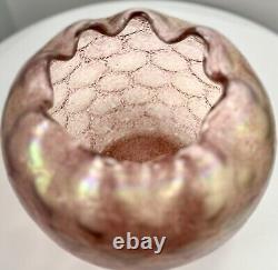 Rindskopf Iridescent Honeycomb Optic Rose Bowl 6 Diameter