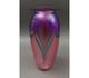 Robert Eickholt 1993 Signed Iridescent Pulled Feather Pink Art Glass Vase 9