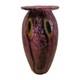 Robert Eickholt Glass Studio Hand Blown Art Vase Pink with Yellow Flowers
