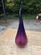 Roche Bobois pink and purple tall glass ornament with spiral top