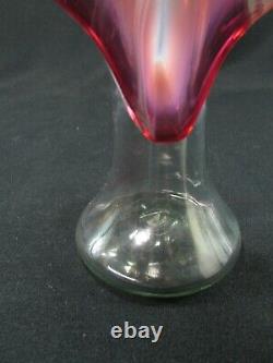 Ruby & Vaseline Glass Jack in the Pulpit Flower Posy c. 1880-90